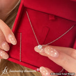 Load image into Gallery viewer, Round-Bezel-Solitaire-Half-Carat-Pendant-white-gold-FDPD10538RO-0.50-Ct