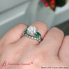 Load image into Gallery viewer, round-cut-twisted-diamond-bridal-set-with-emerald-in-14K-white-gold-FD8300ROGEMGR-NL-WG.jpg