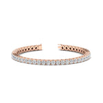 Load image into Gallery viewer, round-diamond-tennis-bracelet-7-carat-in-rose-gold-fdbrc8635roangle2-7.00-ct-nl-rg