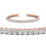 Load image into Gallery viewer, round-diamond-tennis-bracelet-7-carat-in-rose-gold-fdbrc8635roangle2-7.00-ct-nl-rg