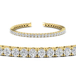 Load image into Gallery viewer, round-diamond-tennis-bracelet-7-carat-in-yellow-gold-fdbrc8635roangle2-7.00-ct-nl-yg