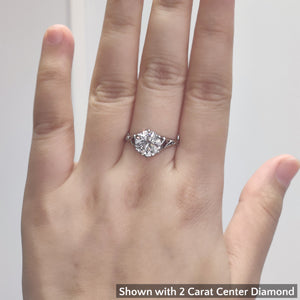 Beautiful Bezel Three Stone Engagement Ring