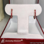 Load image into Gallery viewer, Ruby-huggie-hoop-earrings-in-yellow-gold-fdear11260-4