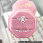 Load image into Gallery viewer, Shared Prong Engagement Ring Set