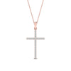 Load image into Gallery viewer, Simple-diamond-cross-pendant-in-rose-gold-FD-PD10797ANGLE1-NL-RG
