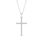 Load image into Gallery viewer, Simple-diamond-cross-pendant-in-white-gold-FD-PD10797ANGLE1-NL-WG