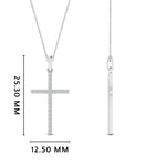 Load image into Gallery viewer, Simple-diamond-cross-pendant-in-white-gold-FD-PD10797ANGLE2-NL-WG-HW