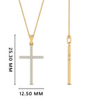 Load image into Gallery viewer, Simple-diamond-cross-pendant-in-yellow-gold-FD-PD10797ANGLE2-NL-YG-HW