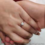 Load image into Gallery viewer, Heart Shaped Solitaire Knife Edge Engagement Ring