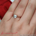 Load image into Gallery viewer, Heart Shaped Solitaire Knife Edge Engagement Ring