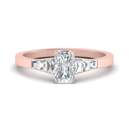 Tapered Trapezoid Lab Diamond Radiant Cut Ring-in-FD10590RARANGLE3-NL-RG