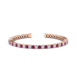 Load image into Gallery viewer, Tennis-Diamond-Bracelet-4-Carat-In-Rose-Gold-FDBRC8635ROGSADRPI-4.00_20CT-NL-RG