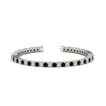 Load image into Gallery viewer, Tennis-Diamond-Bracelet-4-Carat-In-White-Gold-FDBRC8635ROGBLACK-4.00_CT-NL-WG
