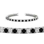 Load image into Gallery viewer, Tennis-Diamond-Bracelet-4-Carat-In-White-Gold-FDBRC8635ROGBLACKANGLE2-4.00_CT-NL-WG