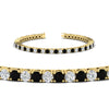 Load image into Gallery viewer, Tennis-Diamond-Bracelet-4-Carat-In-Yellow-Gold-FDBRC8635ROGBLACKANGLE2-4.00_CT-NL-YG