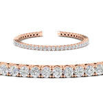 Load image into Gallery viewer, Womens-Diamond-Tennis-Bracelet-5-Carat-In-Rose-Gold-FDBRC8635ROANGLE2-5.00_CT-NL-RG