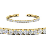 Load image into Gallery viewer, Womens-Diamond-Tennis-Bracelet-5-Carat-In-Yellow-Gold-FDBRC8635ROANGLE2-5.00_CT-NL-YG
