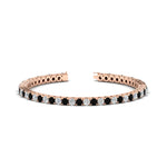 Load image into Gallery viewer, Womens-Diamond-Tennis-Bracelet-5-Carat-With-Balack-Diamond-In-Rose-Gold-FDBRC8635ROGBLACK-5.00_CT-NL-RG