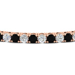Load image into Gallery viewer, Womens-Diamond-Tennis-Bracelet-5-Carat-With-Balack-Diamond-In-Rose-Gold-FDBRC8635ROGBLACKANGLE5-5.00_CT-NL-RG