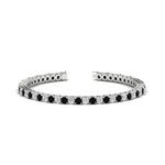 Load image into Gallery viewer, Womens-Diamond-Tennis-Bracelet-5-Carat-With-Balack-Diamond-In-White-Gold-FDBRC8635ROGBLACK-5.00_CT-NL-WG
