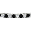 Load image into Gallery viewer, Womens-Diamond-Tennis-Bracelet-5-Carat-With-Balack-Diamond-In-White-Gold-FDBRC8635ROGBLACKANGLE5-5.00_CT-NL-WG