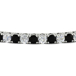 Load image into Gallery viewer, Womens-Diamond-Tennis-Bracelet-5-Carat-With-Balack-Diamond-In-White-Gold-FDBRC8635ROGBLACKANGLE5-5.00_CT-NL-WG