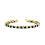 Load image into Gallery viewer, Womens-Diamond-Tennis-Bracelet-5-Carat-With-Balack-Diamond-In-Yellow-Gold-FDBRC8635ROGBLACK-5.00_CT-NL-YG