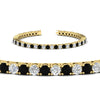 Load image into Gallery viewer, Womens-Diamond-Tennis-Bracelet-5-Carat-With-Balack-Diamond-In-Yellow-Gold-FDBRC8635ROGBLACKANGLE2-5.00_CT-NL-YG