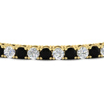 Load image into Gallery viewer, Womens-Diamond-Tennis-Bracelet-5-Carat-With-Balack-Diamond-In-Yellow-Gold-FDBRC8635ROGBLACKANGLE5-5.00_CT-NL-YG