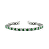 Load image into Gallery viewer, Womens-Diamond-Tennis-Bracelet-5-Carat-With-Green-Emerald-In-White-Gold-FDBRC8635ROGEMGR-5.00_CT-NL-WG