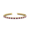 Load image into Gallery viewer, Womens-Diamond-Tennis-Bracelet-5-Carat-With-Pink-Sapphire-In-Yellow-Gold-FDBRC8635ROGSADRPI-5.00_CT-NL-YG
