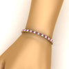 Load image into Gallery viewer, Womens-Diamond-Tennis-Bracelet-5-Carat-With-Pink-Sapphire-In-Yellow-Gold-FDBRC8635ROGSADRPIHAND-5.00_CT-NL-YG