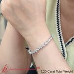 Load image into Gallery viewer, Zig-Zag-Tennis-Diamond-Bracelet-In-14k-White-Gold-FDBRC10410
