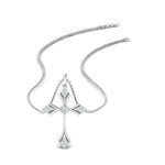 Load image into Gallery viewer, affordable-diamond-pendant-necklace-in-white-gold-FDPD10866-NL-WG