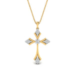 Load image into Gallery viewer, affordable-diamond-pendant-necklace-in-yellow-gold-FDPD10866ANGLE1-NL-YG