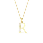 Load image into Gallery viewer, alphabet-initial-letter-r-diamond-pendant-in-FDPD11292R-NL-YG