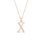 Load image into Gallery viewer, alphabet-initial-letter-x-diamond-pendant-in-FDPD11292X-NL-RG