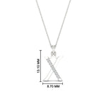 Load image into Gallery viewer, alphabet-initial-letter-x-diamond-pendant-in-FDPD11292X-NL-WG