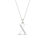 Load image into Gallery viewer, alphabet-initial-letter-x-diamond-pendant-in-FDPD11292X-NL-WG