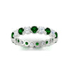 Load image into Gallery viewer, altimate-round-diamond-and-emerald-2-carat-full-eternity-wedding-ring-in-white-gold-FD8072ROBGEMGRANGLE5-2.10CT-NL-WG?v=1751956621