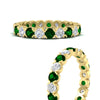 Load image into Gallery viewer, altimate-round-diamond-and-emerald-2-carat-full-eternity-wedding-ring-in-yellow-gold-FD8072ROBGEMGRANGLE3-2.10CT-NL-YG?v=1751956624