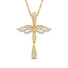 Load image into Gallery viewer, angle-cross-diamond-pendant-necklace-in-FDPD10880-NL-YG