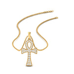 Load image into Gallery viewer, ankh-cross-diamond-pendant-0.25-carat-in-FDPD10999-NL-YG