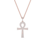 Load image into Gallery viewer, ankh-cross-diamond-pendant-0.50-carat-in-FDPD11002-NL-RG