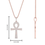 Load image into Gallery viewer, ankh-cross-diamond-pendant-0.50-carat-in-FDPD11002-NL-RG