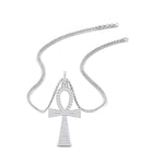 Load image into Gallery viewer, ankh-diamond-cross-pendant-in-FDPD11000-NL-WG