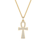 Load image into Gallery viewer, ankh-diamond-cross-pendant-in-FDPD11000-NL-YG