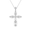 Load image into Gallery viewer, antique-delicate-cross-necklace-in-white-gold-FDPD10877ANGLE1-NL-WG