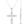 Load image into Gallery viewer, antique-delicate-cross-necklace-in-white-gold-FDPD10877ANGLE2-NL-WG