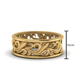 Load image into Gallery viewer, Antique Mens Wide Filigree Band